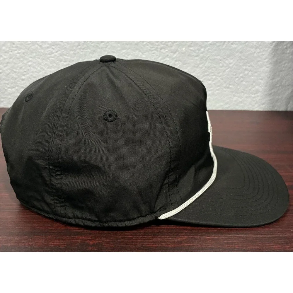 Bad Birdie Hat Cap Baseball Black Mens Golf Rope Script Logo Oak Lane